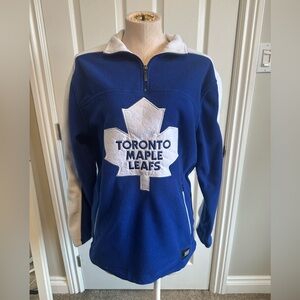 NHL Toronto Maple Leafs Royal Blue & White Quarter-Zip Fleece